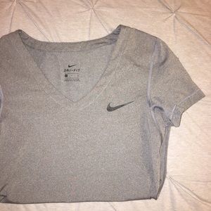 Nike women’s dri-fit running shirt gray
